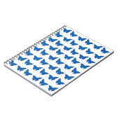 Denim Blue Bold Butterflies Notizblock (Linke Seite)