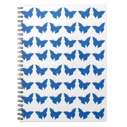 Denim Blue Bold Butterflies Notizblock (Vorderseite)