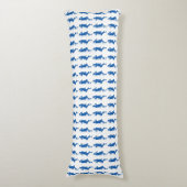 Denim Blue Bold Mod GoGo Girls Seitenschläferkissen (Vorderseite Vertikal)