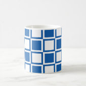 Denim Blue Bold Mod Squares Kaffeetasse (Mittel)