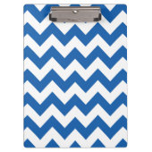 Denim Blue Bold Zickzack Klemmbrett (Vorderseite)