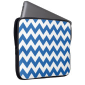 Denim Blue Bold Zickzack Laptopschutzhülle (Vorne Rechts)