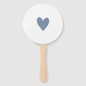 Denim Blue Boy Baby Dusche Custom Fächer (Rückseite)