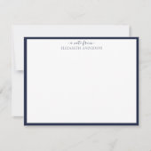 Denim Blue Classic Border Note Card Mitteilungskarte (Vorderseite)