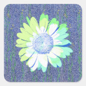 Denim Blue Daisy Blume Sticker (Vorderseite)