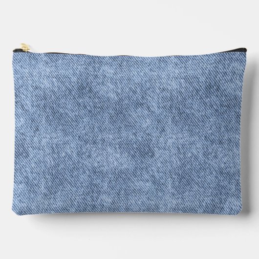 Denim Blue Denim Pattern Zubehörtasche (Vorderseite)