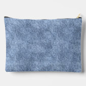 Denim Blue Denim Pattern Zubehörtasche (Rückseite)
