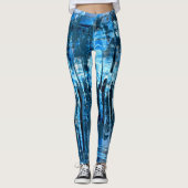 Denim Blue Designer Leggings (Vorderseite)