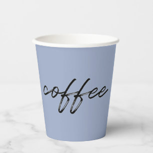 Denim Blue Disposable Coffee Cups Pappbecher
