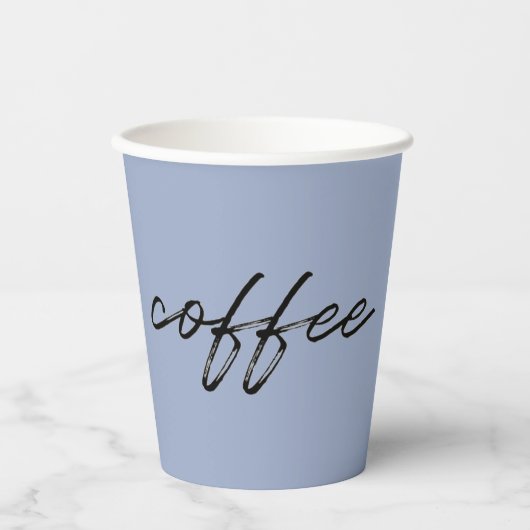 Denim Blue Disposable Coffee Cups Pappbecher (Vorderseite)
