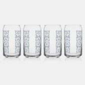 Denim Blue Extravagant Graphic Muster Personalisie Dosenglas (Rechts)