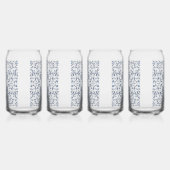 Denim Blue Extravagant Graphic Muster Personalisie Dosenglas (Links)