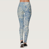 Denim Blue Floral Pattern Leggings (Rückseite)