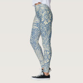 Denim Blue Floral Pattern Leggings (Links)