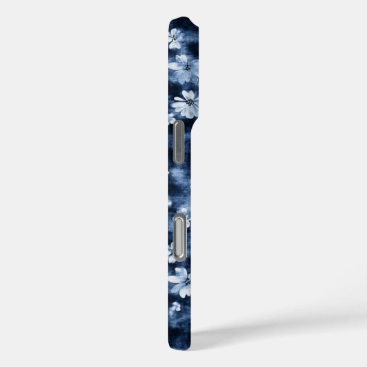 Denim Blue Flowers Case-Mate iPhone Hülle (Rückseite / Rechts)