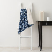 Denim Blue Flowers Sherpadecke (Beispiel)
