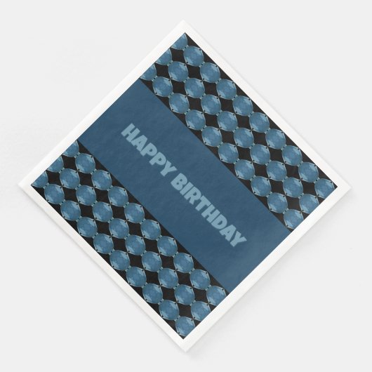 Denim Blue Gemustert Serviette (Ecke)