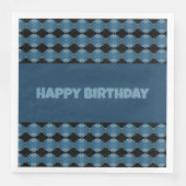Denim Blue Gemustert Serviette (Vorderseite)