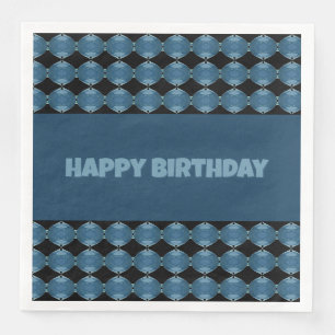 Denim Blue Gemustert Serviette
