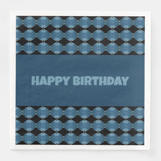 Denim Blue Gemustert Serviette (Vorderseite)