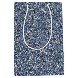 Denim Blue Glitter Birthday Mittlere Geschenktüte