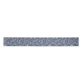Denim Blue Glitter Birthday Satinband