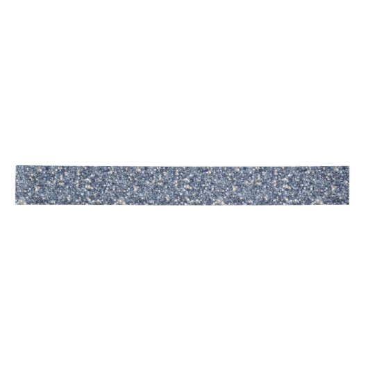 Denim Blue Glitter Birthday Satinband (Vorderseite)