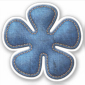 Denim Blue Jean Asterisk Symbol Sticker (Vorderseite)