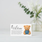 Denim Blue Jean Baby Shower Books for Baby Begleitkarte (Stehend Vorderseite)