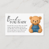 Denim Blue Jean Baby Shower Books for Baby Begleitkarte (Vorderseite)