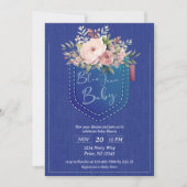 Denim Blue Jean Baby Shower Einladung (Vorderseite)