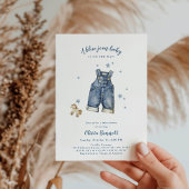 Denim Blue Jean Baby Shower Einladung