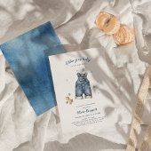 Denim Blue Jean Baby Shower Einladung