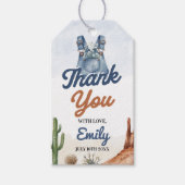  Denim Blue Jean Baby Shower Gift Tag Geschenkanhänger (Vorderseite)