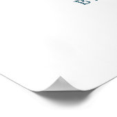 Denim Blue Jean Clothesline Baby Dusche Willkommen Poster (Ecke)