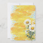 Denim Blue Jean | Daisies Floral Baby Shower Einladung (Rückseite)