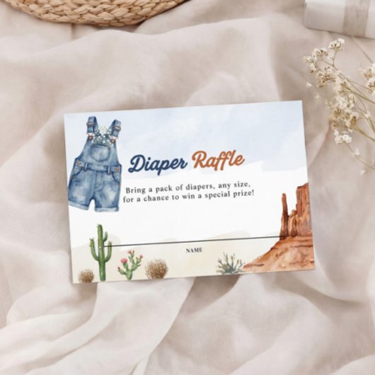 Denim Blue Jean Diaper Raffle Card  Begleitkarte