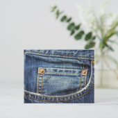 Denim - Blue Jean Pocket Postkarte (Stehend Vorderseite)