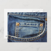 Denim - Blue Jean Pocket Postkarte (Vorne/Hinten)
