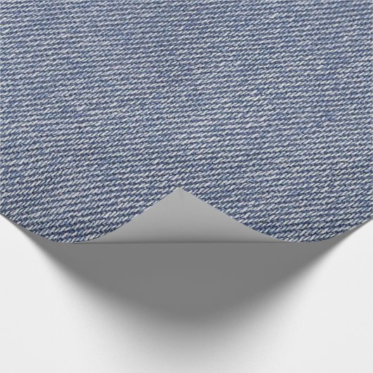 Denim Blue Jean Print Geschenkpapier (Ecke)