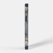 Denim Blue Jeans: Casual Double Patch iPhone Hülle (Rechte Seite)