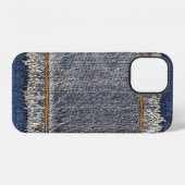 Denim Blue Jeans: Casual Double Patch iPhone Hülle (Rückseite (Horizontal))
