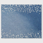 Denim Blue Jeans Diamant Geschenkpapier (Flach)