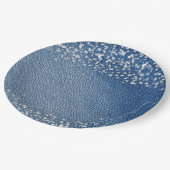 Denim Blue Jeans Diamant Pappteller (Schrägansicht)