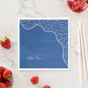 Denim Blue Jeans Diamant Serviette