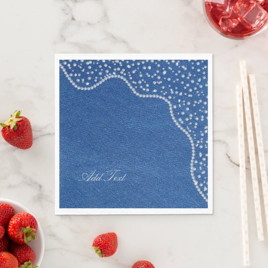 Denim Blue Jeans Diamant  Serviette (Beispiel)