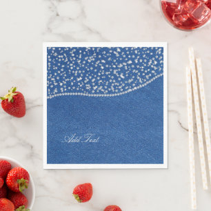 Denim Blue Jeans Diamant Serviette