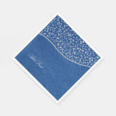Denim Blue Jeans Diamant Serviette (Ecke)
