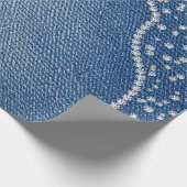 Denim Blue Jeans Diamond  Geschenkpapier (Ecke)