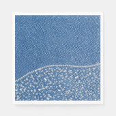 Denim Blue Jeans Diamond  Serviette (Vorderseite)